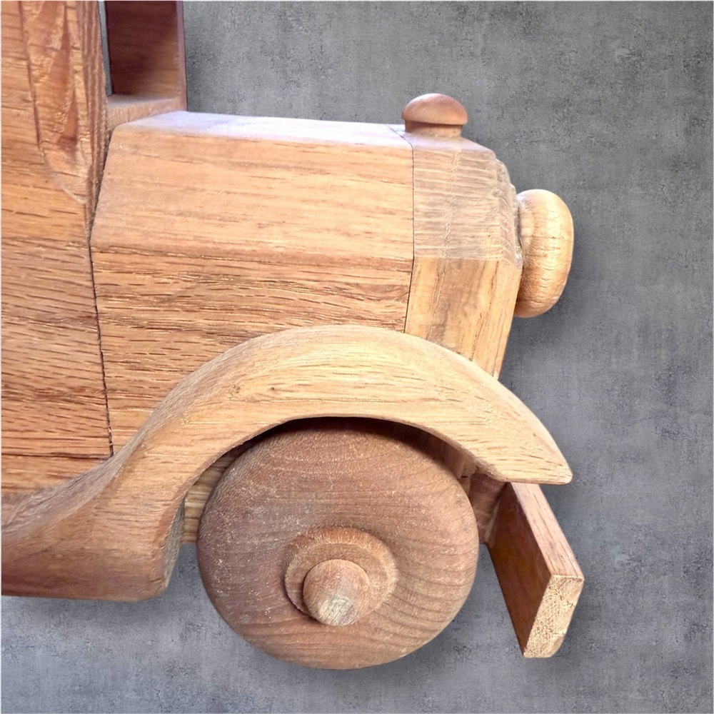 Vintage Wooden Model A Car 1979 Ol’ Tyme Toys by Gayle Anderson Handmade Oak - Picture 8 of 13
